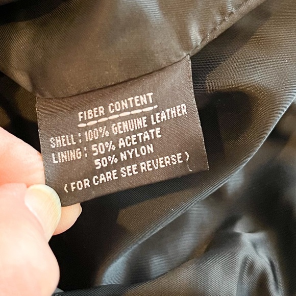 Trek New York Black Leather Boot Cut Raw Edge Pants Size 6 (Tall) - Picture 13 of 13